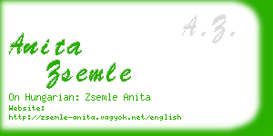 anita zsemle business card